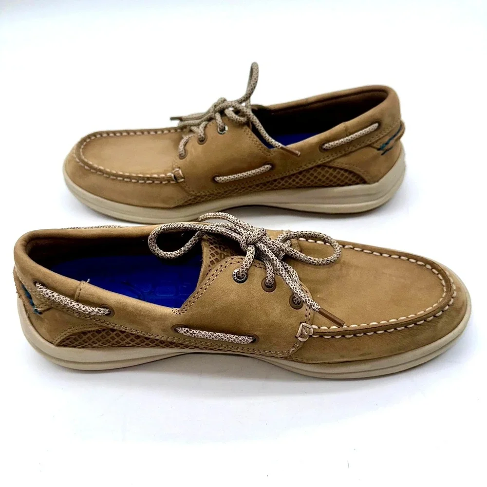Sperry Top-Sider Men's Gamefish 3-Eye Tan Leather Boat Shoes | 10M | STS14240